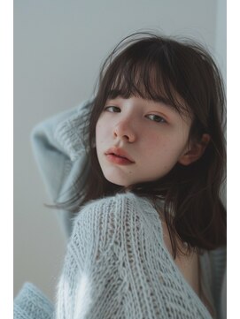 ラナ 新宿(lana) こなれミディアム/ワイドバング/顔まわり【lana hair 新宿】