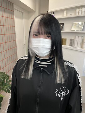 ペレ 渋谷(PELE) イメチェン/ホワイトブロンド/外ハネボブ/ワイドバング/渋谷