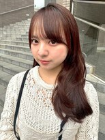 ヘアーアンドスパ フェリーチェ ミチ 野田屋町店(HAIR&SPA felice MICHI)&nbsp;【felice MICHI 石井あすか】ブラウンカラー 艶感  顔周りカット