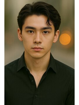 にもう ブルーブラック & スパイキーショート フェザーパーマ01HH57