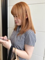 ニール(niil)&nbsp;【REINA】ハニーオレンジ×ミディアムレイヤーカット  /海外風