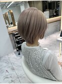 ミディアムヘア暗めカラー/デザインカラー/フェイスフレーミング