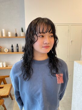メルト 京橋店(melt) 顔周りがポイントの個性派デザインパーマ