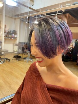 ブリッツ レボ(BLITZ-REVO) 着物ヘア/ダークアッシュ/ミディアムレイヤーカット/柏駅