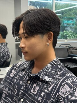 エルマーク 和歌山(L-MARK) センターパート/フェザーパーマ/カルマパーマ/メンズ/眉毛