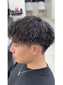 シャドウパーマスパイラルツイスト刈り上げ