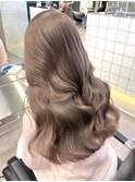 原宿韓国顔まわりミルクブラウンモカベージュレイヤー