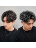【メンズ人気】ハイライト+デザインパーマ