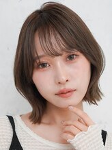 ヘアアンドメイク ニューヨーク ニューヨーク 長岡天神店(Hair&Make NYNY) 透明感グレージュ×顔周りカット/くびれボブ/韓国/ブリーチなし