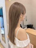 ノア(NOA) 【NOA】透明感ハイライト艶ベージュロング大人ナチュラルカラー
