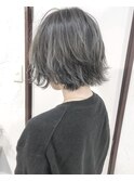 【Marl】ブラックグレージュの無造作ボブ♪