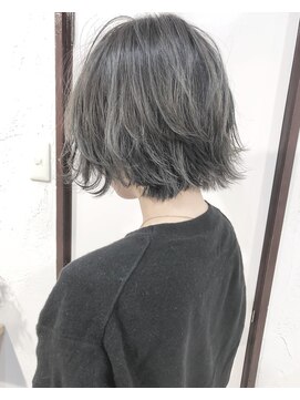 ヘアーアンドアトリエ マール(Hair&Atelier Marl) 【Marl】ブラックグレージュの無造作ボブ♪