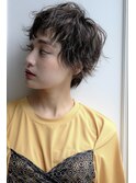 外ハネパーマ×ウェットスタイリング