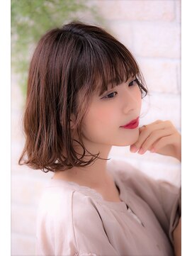 ソア 武蔵小杉(SOAR) 大人かわいい無造作カールとデザインカラー小顔くびれセミディ