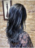 ブルーアッシュ×バレイヤージュ