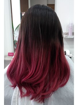 ウジュヘアー(UZU hair) バーガンディピンクバレアージュ