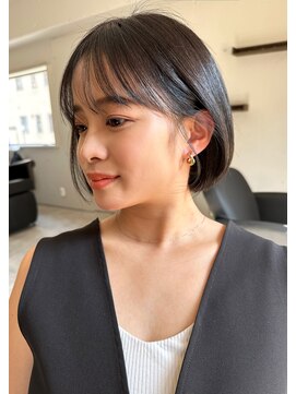 ザ キャンバス ミヤザキツネヒサ(THE CANVAS 宮崎恒久) 【CANVAS】耳だしショート＿黒髪 ＿暗髪ボブ