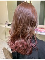 ヘアメイク マルナ 本店(HAIR MAKE MALUNA)&nbsp;【MALUNA ペコ】ナチュラルピンクグラデーションカラー