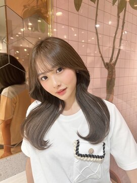 シーシンジュク 新宿南口(Sea shinjuku) 韓国前髪×ショコラアッシュ【髪質改善/ふんわりカール/新宿】