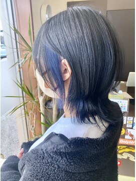 クリーム(CREAM) インナーカラー ネイビー ブルー ウルフ