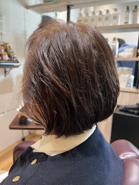 チアー ヘアリラクゼーション(cheer HAIRRELAXATION) ゆるパーマショートボブ
