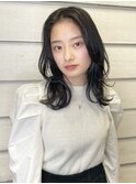 [中野莉子]ワンカールレイヤー大人ミディアムアッシュブラウン3