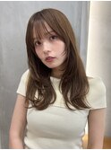 セミロング/レイヤーカット/顔まわりレイヤー