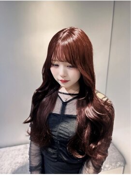 アルーシェ 新宿店(Alushe) ワインレッド×韓国スタイリング