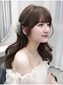 【LICCA 山下莉奈】マロンベージュ/韓国風巻き髪