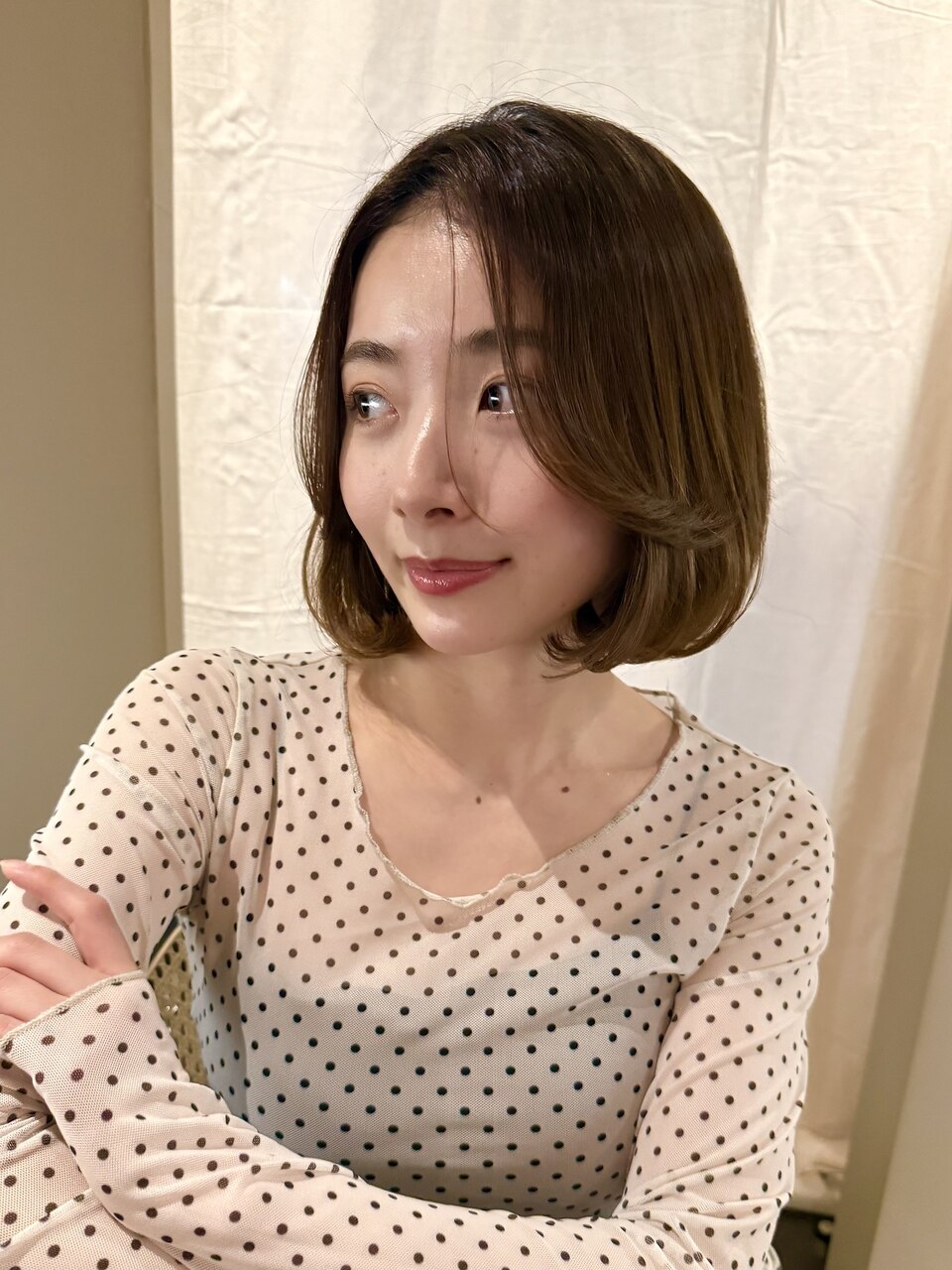 ピンクベージュ/ブリーチなし/表参道/原宿/ボブ