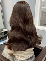 オズ 安積店(OZ) ミニウルフチェリーブラウンホワイトグレージュフェザーパーマ