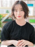 ネオシースルーバングくせ毛風前下がりボブh4浦和20代30代40代