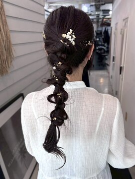 ジゼル 博多筑紫口店(GiseL) 編みおろし　ローポニー　結婚式　同窓会　お呼ばれ　20代30代