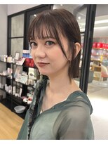 ジアン バイ ミルボン NU茶屋町+(GIEN by milbon)&nbsp;切りっぱなしボブ/大人ボブ/耳掛けボブ@田中俊成