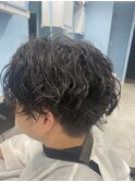 グリースでツヤ仕上げ☆メンズカット/ツイストスパイラルパーマ/