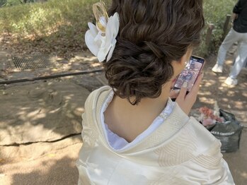 ヘアセット専門店 Blanc ヘアメイク/ヘアアレンジ/着付け【3月1日NEW OPEN(予定)】の写真/《※要お問い合わせ》ハレの日を素敵に演出◎楽なのに着崩れしにくい着付け技術で、大切な思い出に彩りを*