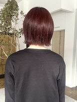 ヘアーアイスカルテット(HAIR ICI QUARTET)&nbsp;20代30代◎ブリーチなしボルドーカラー×ミニボブ
