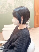 アンリー(Anree)&nbsp;◆大人かわいいショートボブ×インナーカラーグリーンアッシュ