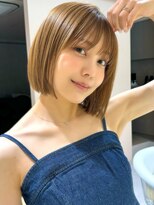サンド ミュウ 横浜店(sand mieu)&nbsp;[2027トレンド]ぷつっとストレートボブ×シアーベージュ☆