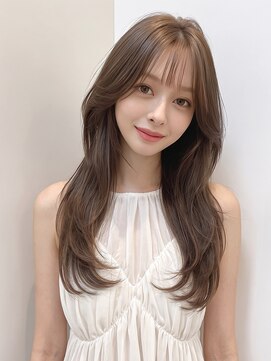 クラン(clan) イメチェンヘアスタイル 、ピンクベージュ、アンブレラカラー