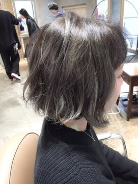 サロンドミルク 原宿(salon de MiLK) 切りっぱなしボブ☆外国人風ブルーージュ☆