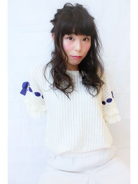 ルークス 中央林間(LOOOKS) ふんわりハーフアップと編みおろしスタイル