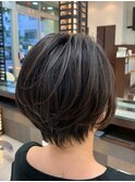 〈NOB伊勢佐木町店〉ハンサムショートクールショート 暗めカラー