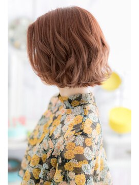 ミック ヘアアンドビューティー 大山店(miq Hair&Beauty) 大人かわいいピンクカラー★抜け感エアリーボブb