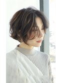 ニュアンス巻きショートボブ