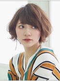 【小顔ショート】外ハネ×ふんわり×ひし形シルエット