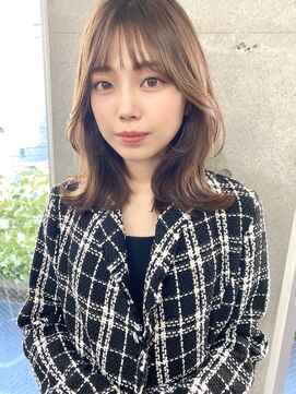 リコバイアフロート(riko by afloat) 韓国くびれヘア/ぱっつん前髪/オリーブベージュ吉祥寺