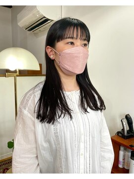 ニッカ(nicca) 大人可愛い前髪あり黒髪暗髪ナチュラルロング20代30代