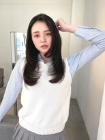 フィル 横浜(fil)&nbsp;暗髪レイヤーヘア_前髪マチルダボブピンクベージュ