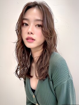 ピリオド(period.) 大人可愛い無造作ウェーブ/こなれ感ミディ/ゆるふわ